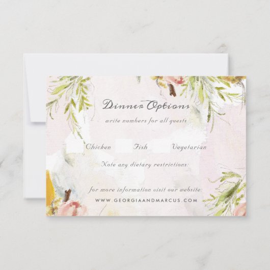 Cartons Réponse Mariage de peintures à l'huile de printemps (Dos)