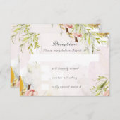 Cartons Réponse Mariage de peintures à l'huile de printemps (Devant / Derrière)