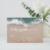 Cartons Réponse mariage de plage océanique Abstraite (Debout devant)