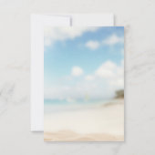 Cartons Réponse Mariage de plage simple (Dos)