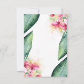 Cartons Réponse Mariage de plage Vase d'ananas floral tropical RSV (Dos)