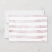 Cartons Réponse Mariage de plumes florales et bleues de Boho rose (Dos)