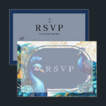 Cartons Réponse Mariage de plumes Peacocks Premium<br><div class="desc">Mariage Rsvp Premium Peacocks</div>