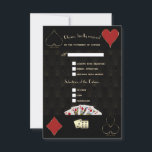 Cartons Réponse Mariage de poker de luxe Gatsby Casino Vegas<br><div class="desc">Unique Casino Royale et Great Gatsby conception de carte à thème. Il affiche un style art déco vintage, Hollywood des années 1920, deux dés, des costumes de cartes, des cartes à jouer. Utilisez l'outil Personnaliser pour ajouter vos informations. Pour plus d'informations, visitez s'il vous plaît, ma Collection de Casino Gatsby....</div>