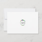 Cartons Réponse Mariage de printemps fleur sauvage de couleur d'ea (Dos)