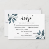 Cartons Réponse Mariage de repas de l'Entree Green Moderne (Devant)