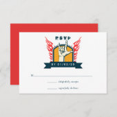 Cartons Réponse Mariage de roches et de rouleaux (Devant / Derrière)