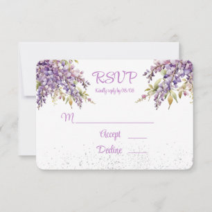 Cartons Réponse Mariage de salle de bain de luxe violet et lavande
