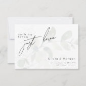 Cartons Réponse Mariage de script de calligraphie Eucalyptus (Devant)