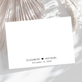 Cartons Réponse Mariage de script élégant