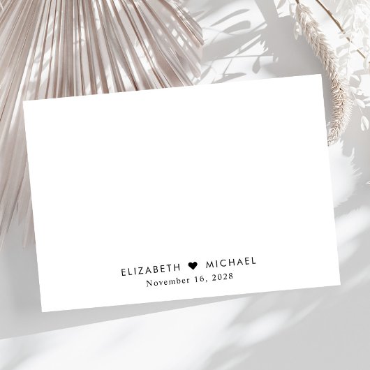 Cartons Réponse Mariage de script élégant