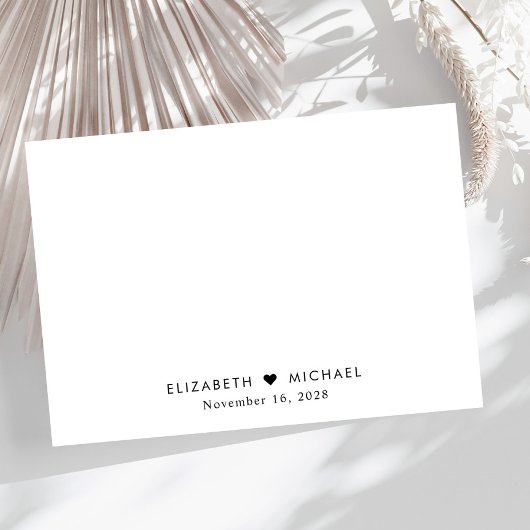 Cartons Réponse Mariage de script élégant