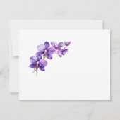 Cartons Réponse Mariage de script Elegant Purple Orchid (Dos)