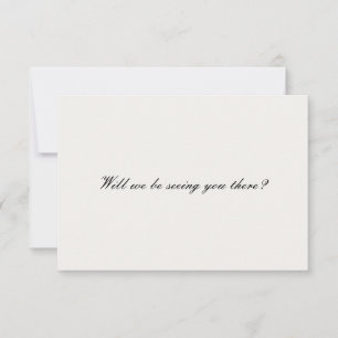 Cartons Réponse Mariage de script moderne classique
