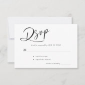 Cartons Réponse Mariage de script moderne minimal simple (Devant)