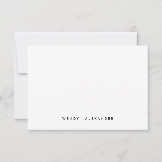 Cartons Réponse Mariage de script moderne simple blanc (Dos)
