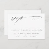 Cartons Réponse Mariage de script simple (Devant / Derrière)