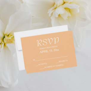 Cartons Réponse Mariage de style simple Peach