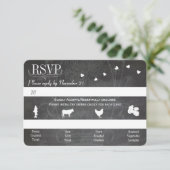 Cartons Réponse Mariage de tableau noir Mason bleu clair en poudre (Debout devant)