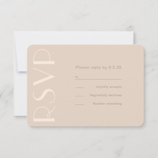 Cartons Réponse Mariage de type neutre (Devant)