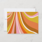 Cartons Réponse Mariage De Typographie Moderne Retro Rose Et Orang (Dos)