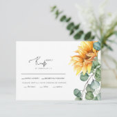 Cartons Réponse Mariage de verdure des tournesols en cascade (Debout devant)