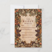 Cartons Réponse Mariage de verger d'automne (Devant)