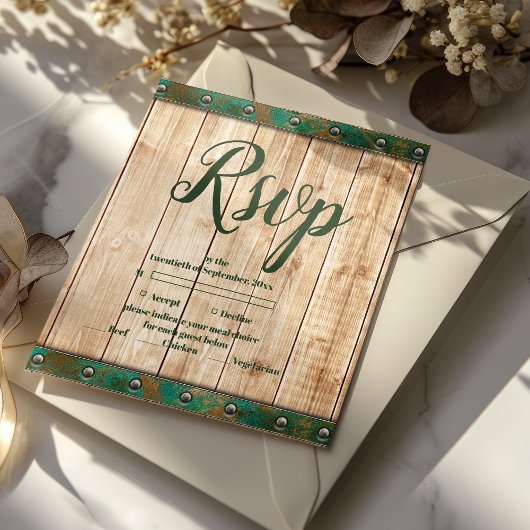 Cartons Réponse Mariage de vigne Moderne Chic