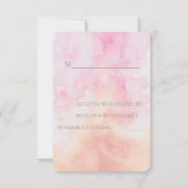 Cartons Réponse Mariage D'EAU DE COLUMBINE ROSE COULEUR FLEURS (Dos)