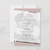 Cartons Réponse Mariage Décontracté moderne Dusty Détails du Rose (Devant)