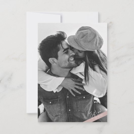 Cartons Réponse Mariage Décontracté moderne Dusty Détails du Rose (Dos)