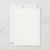 Cartons Réponse Mariage d'effet blanc et or moderne (Dos)