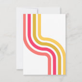 Cartons Réponse Mariage des années 70 cool Retro aux couleurs vive (Dos)