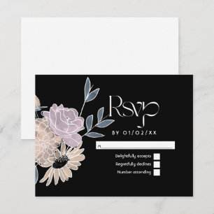 Cartons Réponse Mariage des fleurs aquarelles