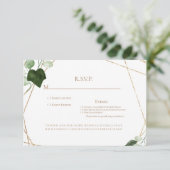 Cartons Réponse Mariage des options de souper de monogramme et d'o (Debout devant)