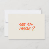 Cartons Réponse Mariage Dessin À La Main Bleu Orange Funky (Dos)