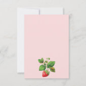 Cartons Réponse Mariage d'été des fraises et des pivoines (Dos)