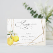 Cartons Réponse Mariage d'été Rustique Citrus Boho (Debout devant)