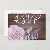 Cartons Réponse Mariage d'Eucalyptus Floral Russe (Devant / Derrière)