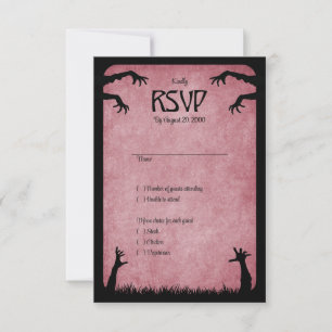 Cartons Réponse Mariage d'Halloween Zombie Horreur