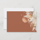 Cartons Réponse Mariage d'herbe en terre cuite bohème moderne RS (Dos)