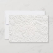 Cartons Réponse Mariage d'hiver Blanc & Noir Simple (Dos)
