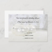 Cartons Réponse Mariage d'hiver de Noël blanc (Devant / Derrière)