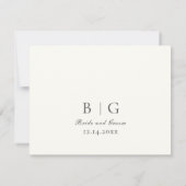 Cartons Réponse Mariage d'hiver Floral (Dos)