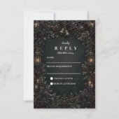 Cartons Réponse Mariage d'hiver gothique goth (Devant)