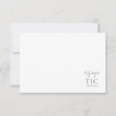Cartons Réponse Mariage d'hiver rustique QR Code Forest Green ID10 (Devant)