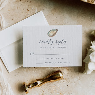 Cartons Réponse Mariage d'huîtres côtières