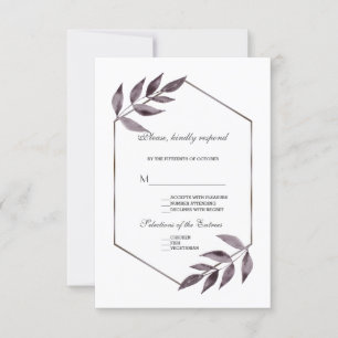 Cartons Réponse Mariage diamant minimaliste en écaille d'encre