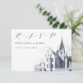 Cartons Réponse Mariage d'illustration du palais de script traditi (Debout devant)