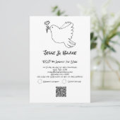 Cartons Réponse Mariage d'illustrations de Doodle en noir et blanc (Debout devant)